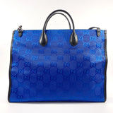 GUCCI Tote Bag 630353 off the grit Nylon/leather/GG nylon blue mens Used