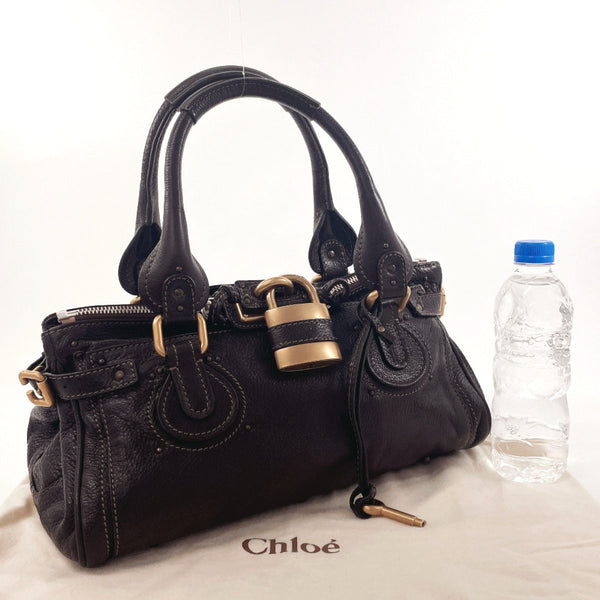 Chloe Handbag 7ESA02-7E422 Paddington leather Dark brown Women Used