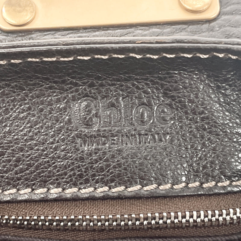 Chloe Handbag 7ESA02-7E422 Paddington leather Dark brown Women Used