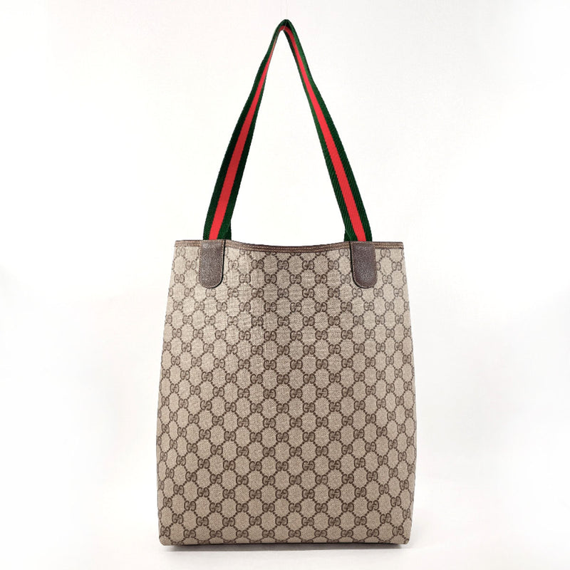 GUCCI Tote Bag 39・02・003・ Old Gucci Sherry line GG Supreme Canvas beige unisex Used