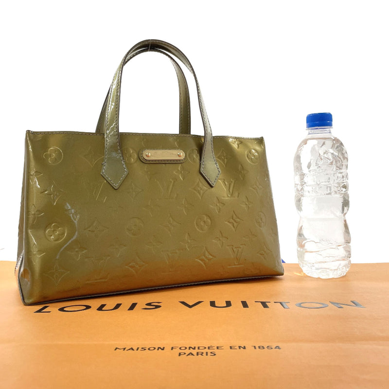 LOUIS VUITTON Handbag M91627 Wilsher PM Monogram Vernis green green Women Used