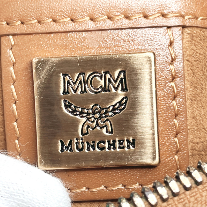 MCM Shoulder Bag tambourine bag Vicetos leather Brown Brown Women Used