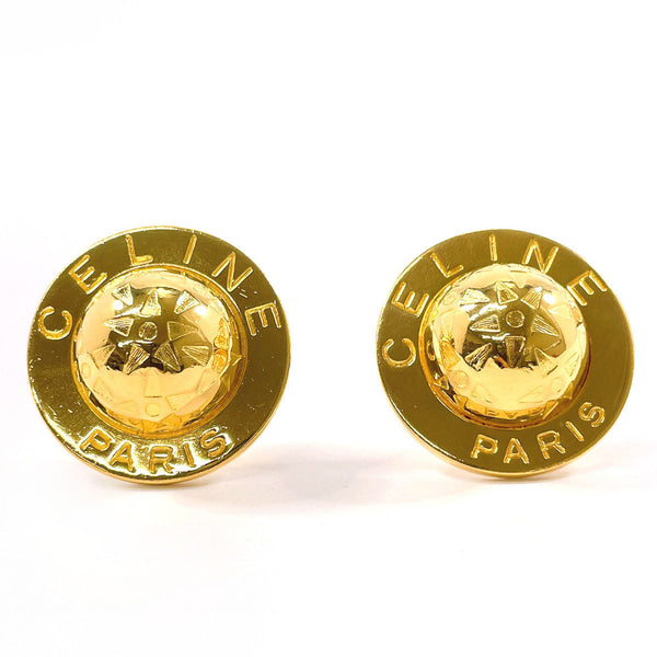CELINE Earring Star ball vintage metal gold Women Used