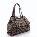 CELINE Tote Bag Macadam canvas/leather Brown Women Used - JP-BRANDS.com