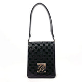 LOUIS VUITTON Shoulder Bag M92127 club Vernis/Damier Black Black Women Used