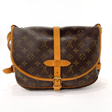 LOUIS VUITTON Shoulder Bag M42256 Saumur 30 Monogram canvas/Leather Brown Women Used