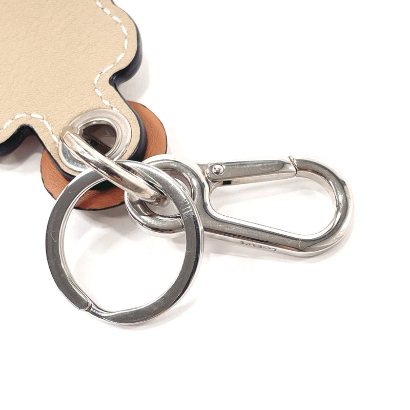 LOEWE key ring bulldog leather Brown unisex Used