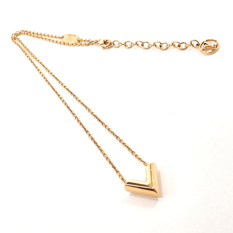 Louis Vuitton Necklace Essential V M61083 Gold Metal Women's