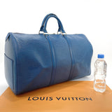 LOUIS VUITTON Boston bag M42965 Keepall 50 Epi Leather blue unisex Used