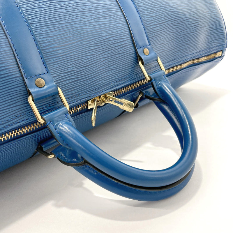 Louis Vuitton Epi Keepall 50 Boston Bag Blue M42965 LV Auth hs1531