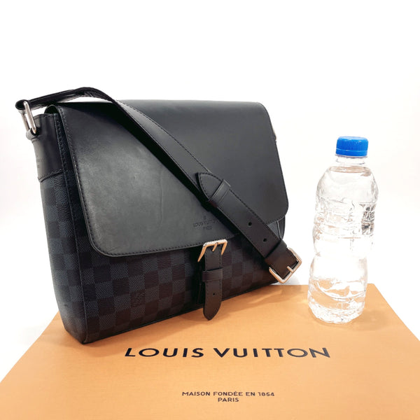 LOUIS VUITTON Shoulder Bag N41587 Newport Messenger PM Damier Cobalt Black mens Used