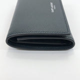 SAINT LAURENT Tri-fold wallet key holder small wallet leather Navy unisex New
