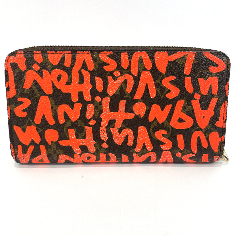 LOUIS VUITTON purse M93711 Zippy wallet Graffiti Monogram canvas Orange Brown mens Used