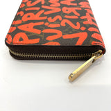 LOUIS VUITTON purse M93711 Zippy wallet Graffiti Monogram canvas Orange Brown mens Used
