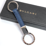 BVLGARI key ring Bulgari Bulgari leather Navy unisex New - JP-BRANDS.com