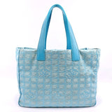 CHANEL Tote Bag New Travel Line MM Nylon blue Women Used - JP-BRANDS.com