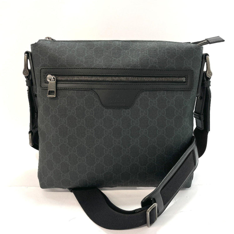 Gucci Leather GG Supreme Hobo Bag Black