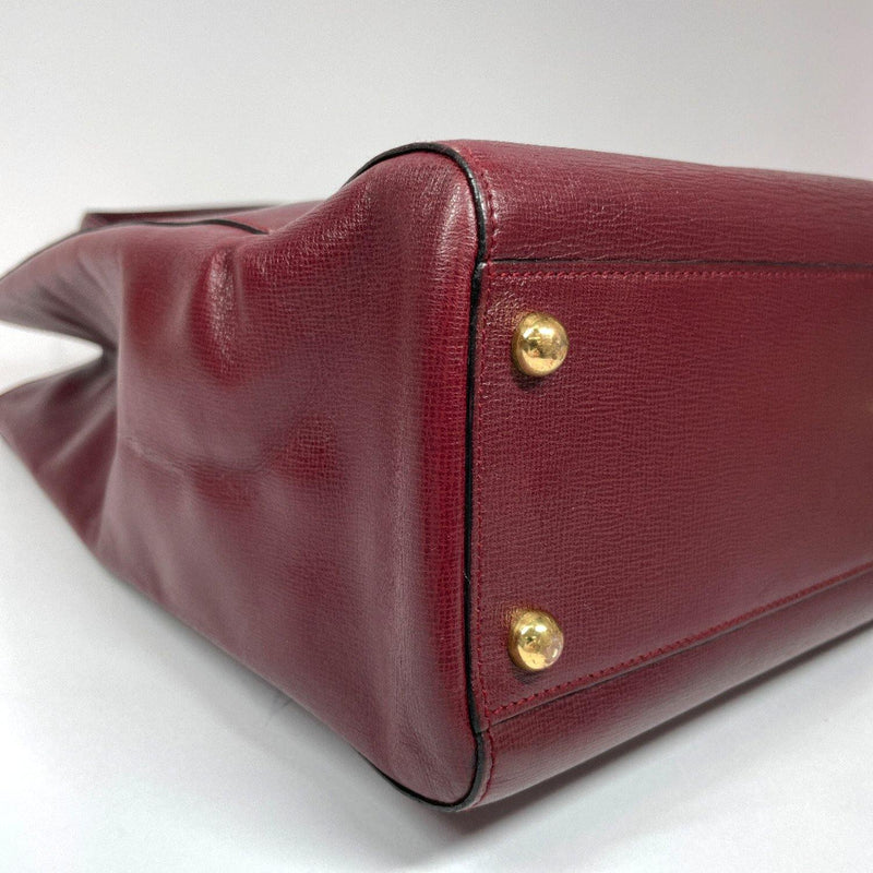 CARTIER Tote Bag Must Line leather Bordeaux Women Used - JP-BRANDS.com