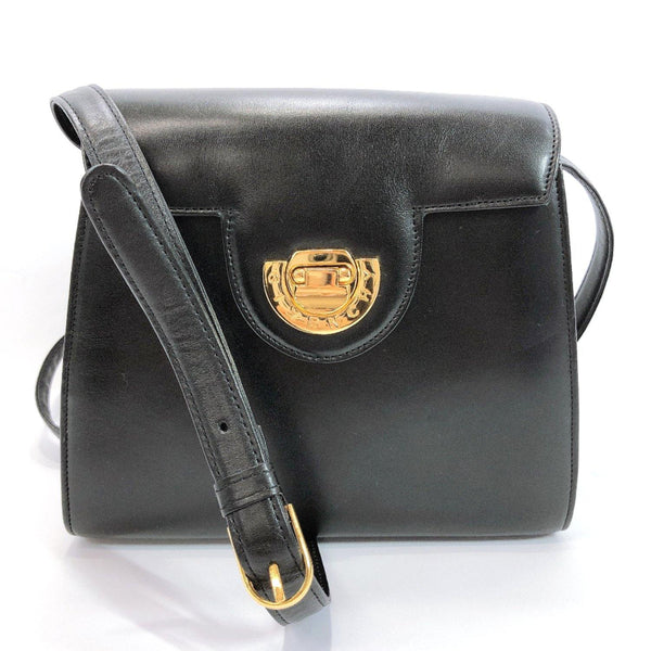 GIVENCHY Shoulder Bag vintage leather black gold Women Used – JP