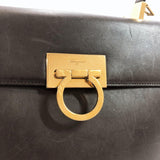 Salvatore Ferragamo Handbag E21 8791 Gancini 2way leather Dark brown Gold Hardware Women Used - JP-BRANDS.com