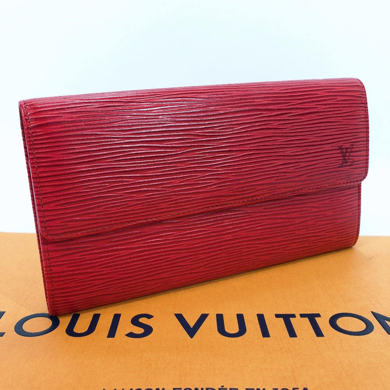 LOUIS VUITTON purse M60316 Portefeiulle Sarah Epi Leather Red Women Used - JP-BRANDS.com
