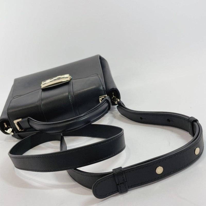 BVLGARI Handbag 20268502 Serpenti viper 2WAY leather black Women Used - JP-BRANDS.com