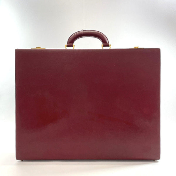 CARTIER Business bag Attache case Must leather Bordeaux Gold Hardware mens Used - JP-BRANDS.com