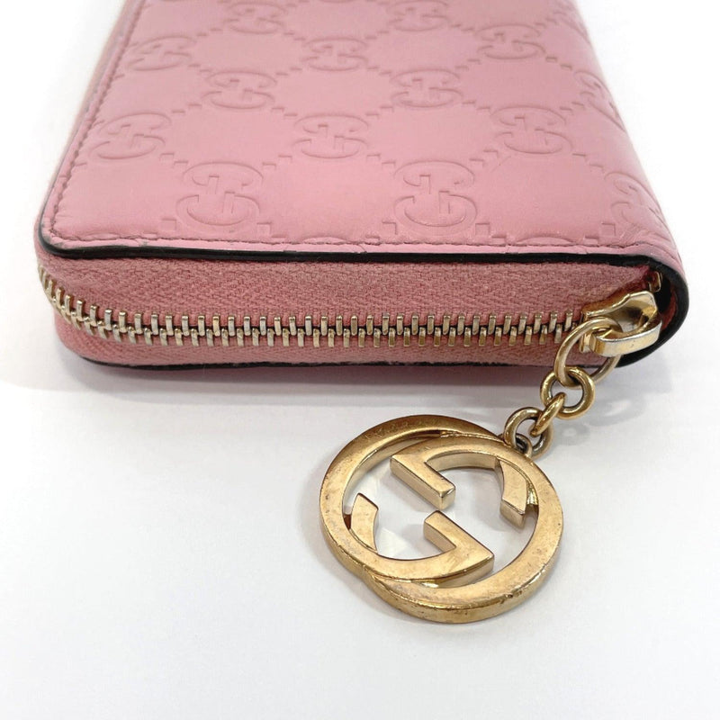 GUCCI purse 409342 Round zip Sima leather pink Women Used - JP-BRANDS.com
