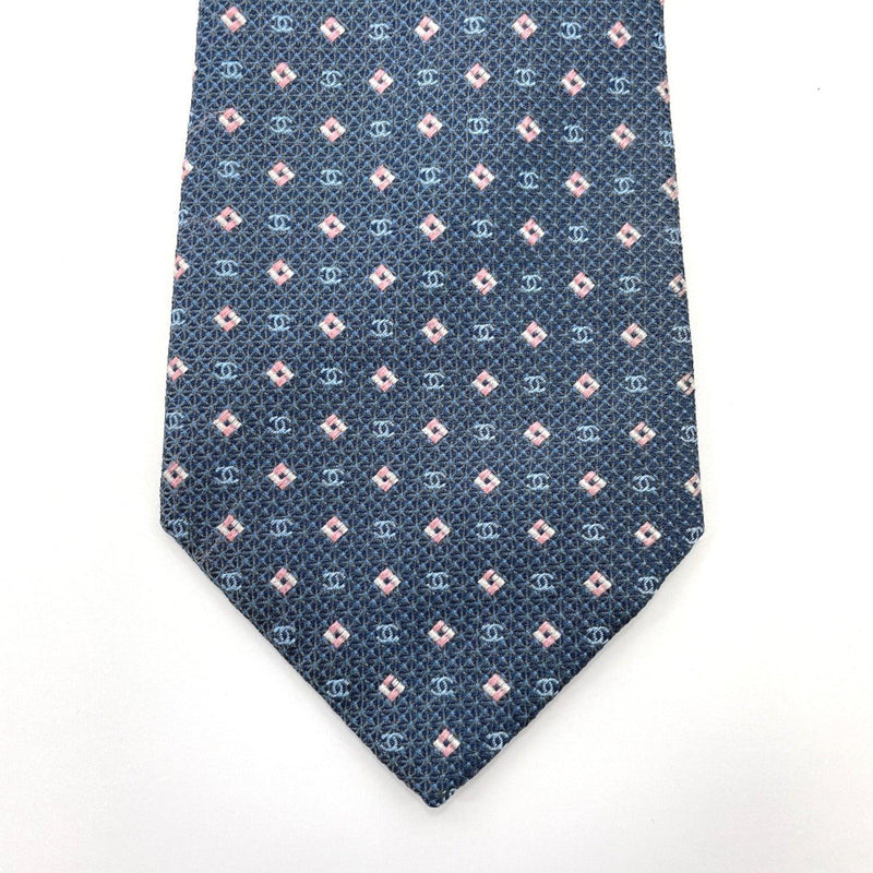 CHANEL tie silk Navy mens Used - JP-BRANDS.com