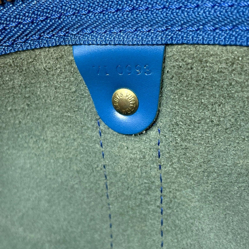 Louis Vuitton Toledo Blue Epi Leather Keepall 50 duffle bag ref