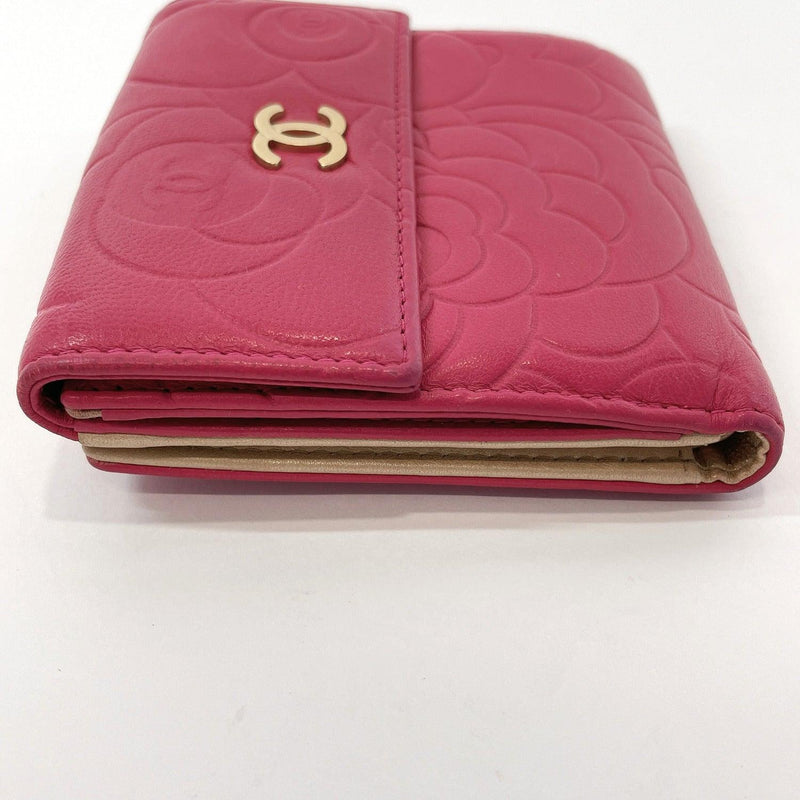 CHANEL wallet Camelia lambskin pink Women Used - JP-BRANDS.com