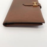 HERMES purse Bean leather Brown □E Women Used - JP-BRANDS.com