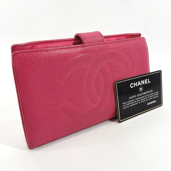 CHANEL purse COCO Mark purse with a clasp Matt caviar skin pink Women Used - JP-BRANDS.com