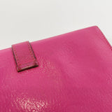 HERMES Tri-fold wallet Bean Shave pink □KCarved seal Women Used - JP-BRANDS.com