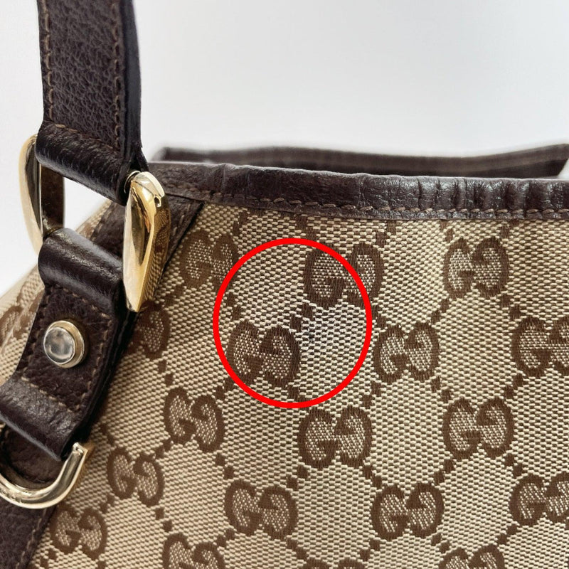 GUCCI Tote Bag 130736 Abbey GG canvas Brown Women Used - JP-BRANDS.com