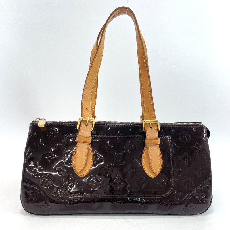 Louis Vuitton Purple Vernis Rosewood Brown Light brown Leather