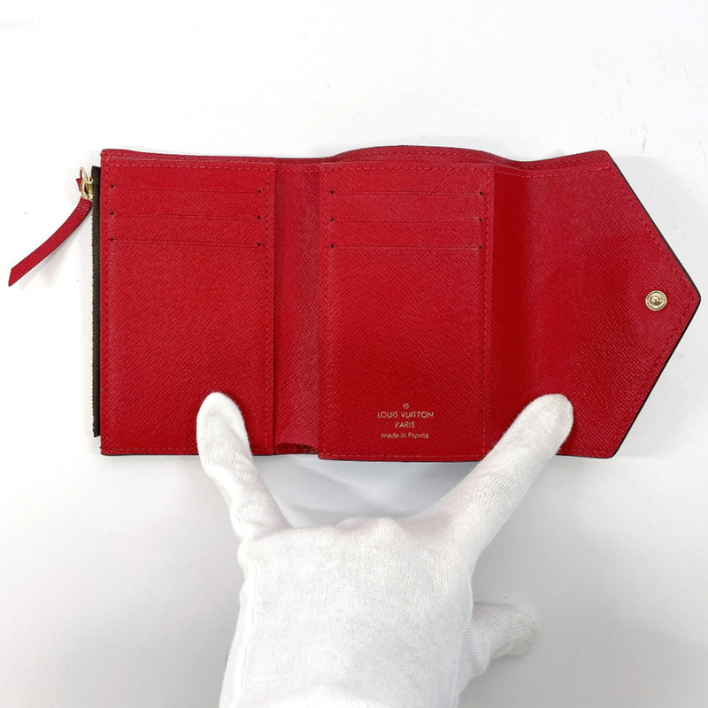 LOUIS VUITTON Tri-fold wallet N41938 Portefeiulle Victorine Damier can –