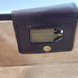 LOEWE Business bag Attache case vintage leather Dark brown mens Used - JP-BRANDS.com