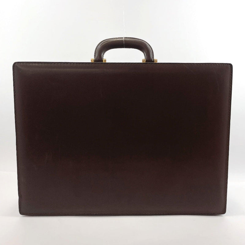 LOEWE Business bag Attache case vintage leather Dark brown mens Used - JP-BRANDS.com