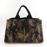 PRADA Tote Bag Canapa L camouflage canvas green Women Used