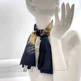 Salvatore Ferragamo scarf silk Navy Women Used