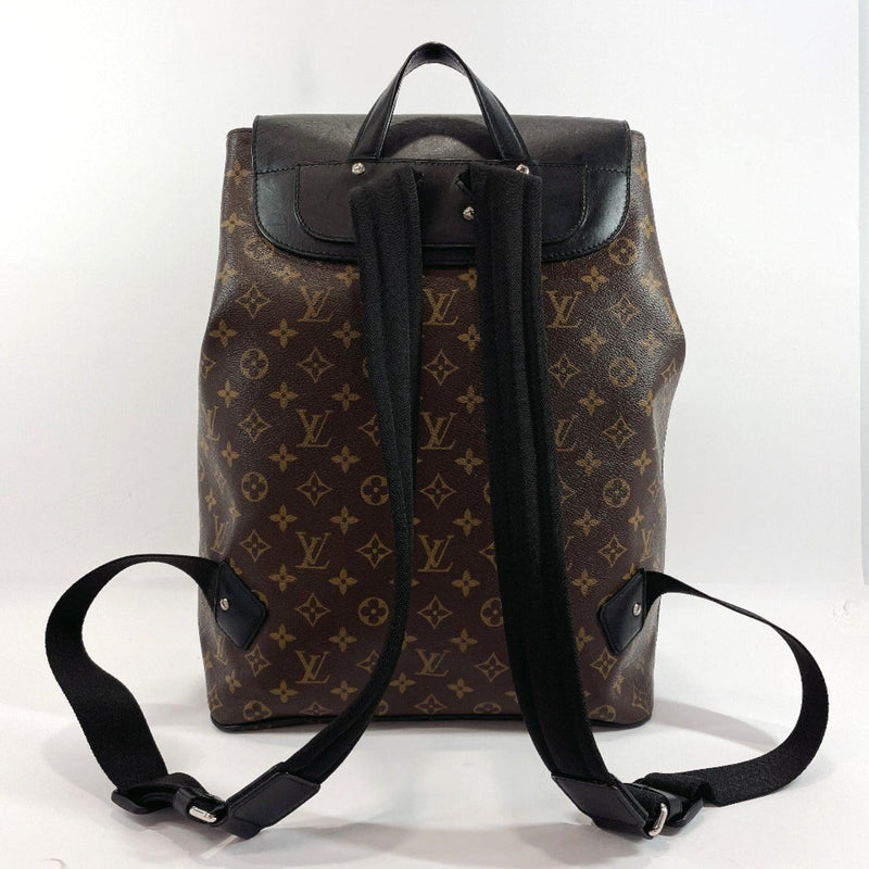 Buy Pre-Owned Palk Backpack Monogram Macassar/Black Leather