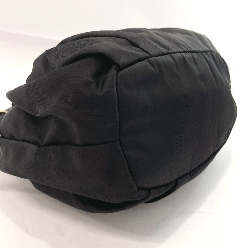 PRADA Handbag Nylon/leather/Gold Hardware black Women Used