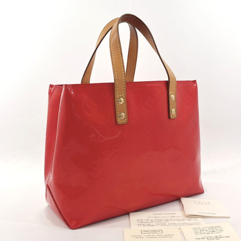 LOUIS VUITTON Tote Bag M91990 Reed PM Monogram Vernis Red Women Used