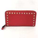 VALENTINO GARAVANI purse RW2P0645VSH Round zip Studs leather Red Women Used