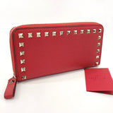 VALENTINO GARAVANI purse RW2P0645VSH Round zip Studs leather Red Women Used