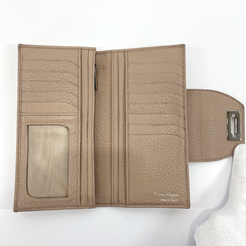 Salvatore Ferragamo purse 224209 Gancini leather/SilverHardware beige Women Used