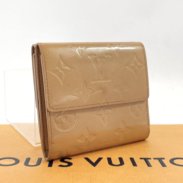 LOUIS VUITTON purse M91167 Portonet Bie Cult Credit Monogram Vernis beige Women Used - JP-BRANDS.com