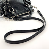 MIUMIU Handbag 2WAY leather/SilverHardware Black Women Used