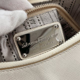 Salvatore Ferragamo Shoulder Bag 21 B640 Gancini leather white SilverHardware Women Used
